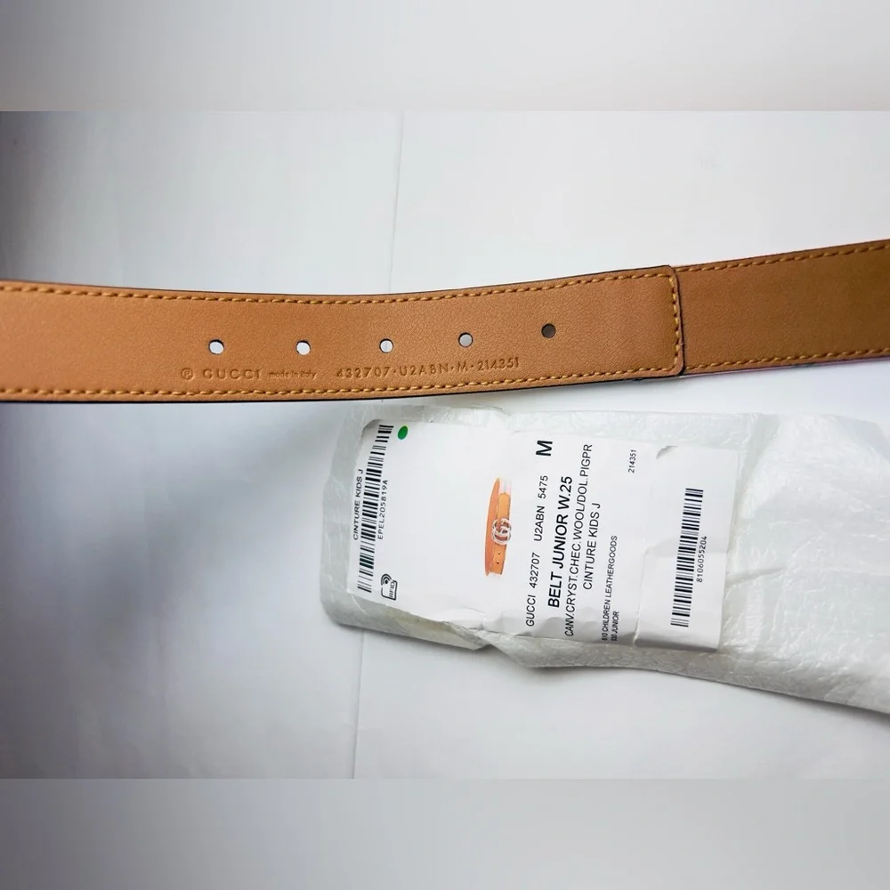 New Gucci KIDS GG belt Size M